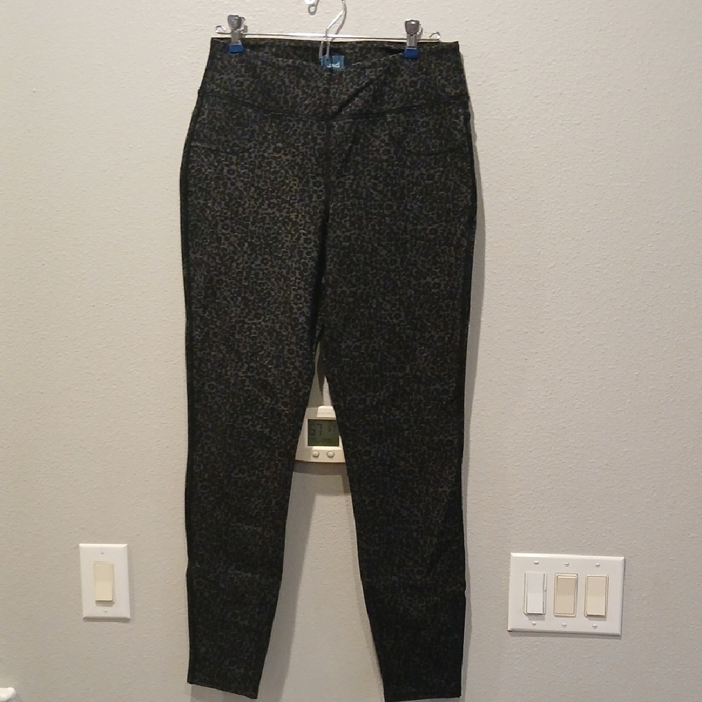 Jag Jeans Ricki Leggings 10 29 Black and Gray Patterned Pants Cheetah Leopard